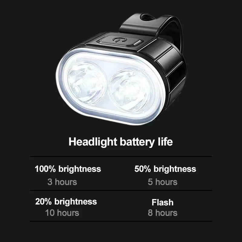Bike Light Set Rechargeable Rear Light Front Lamp Waterproof Riding Headlight USB MTB Taillight Led 1PC Cycling Parts
